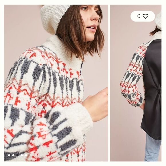 Anthropologie Intarsia Sweater Jacket - Picture 3 of 11